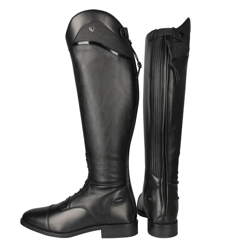 Black - Back - Hy Unisex Adult Atrani Long Riding Boots