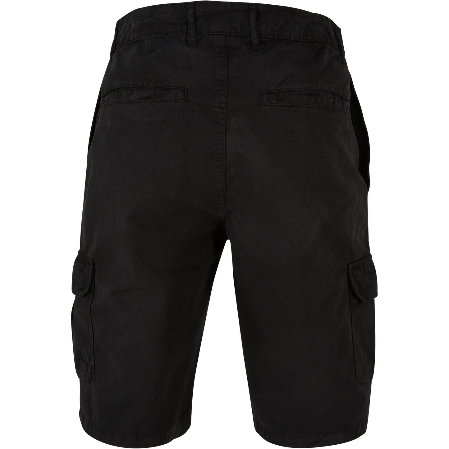 Black - Back - Urban Classics Mens Bermuda Plain Cargo Shorts