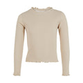 Soft Seagrass - Front - Urban Classics Girls Short Ribbed Long-Sleeved T-Shirt