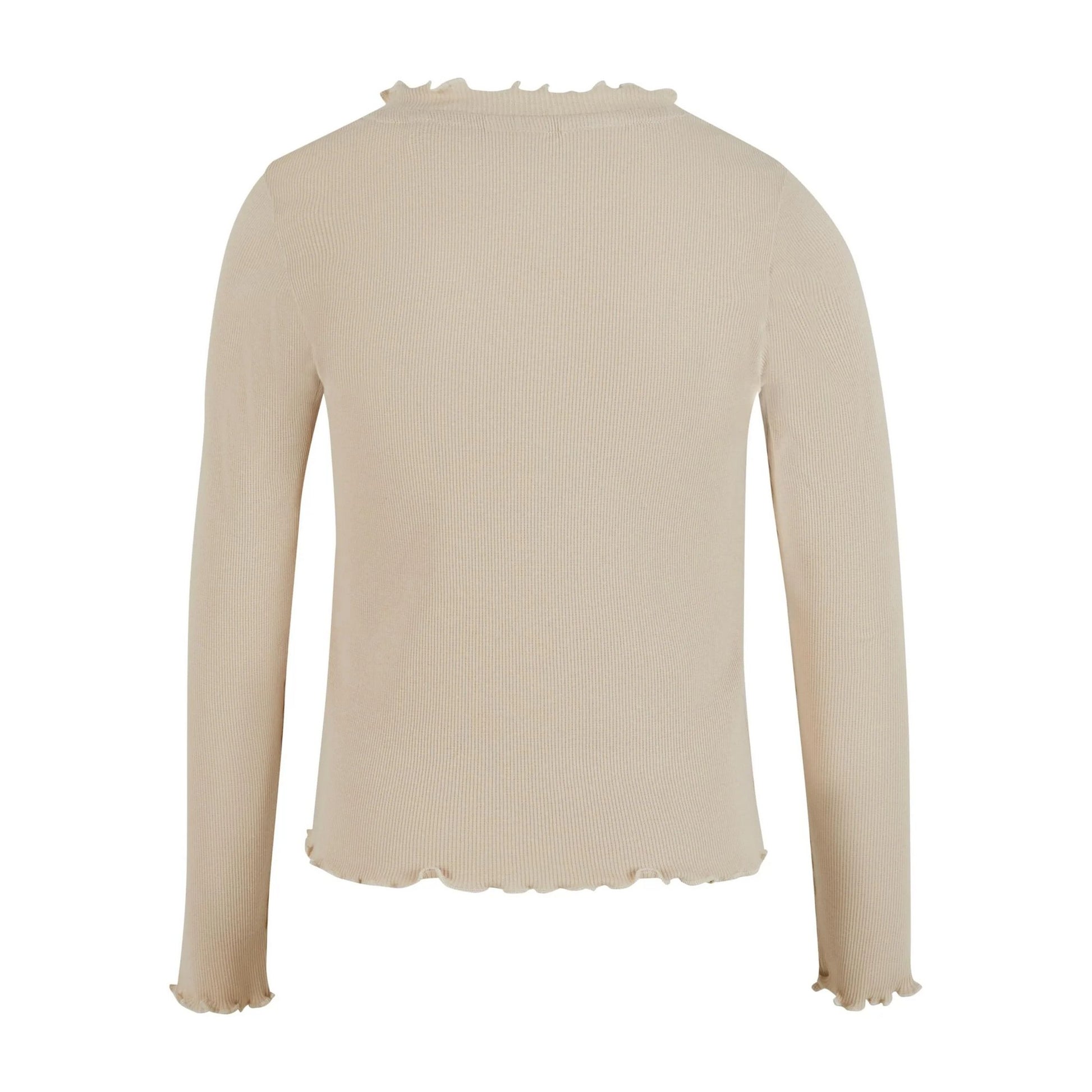 Soft Seagrass - Back - Urban Classics Girls Short Ribbed Long-Sleeved T-Shirt