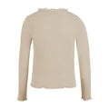 Soft Seagrass - Back - Urban Classics Girls Short Ribbed Long-Sleeved T-Shirt