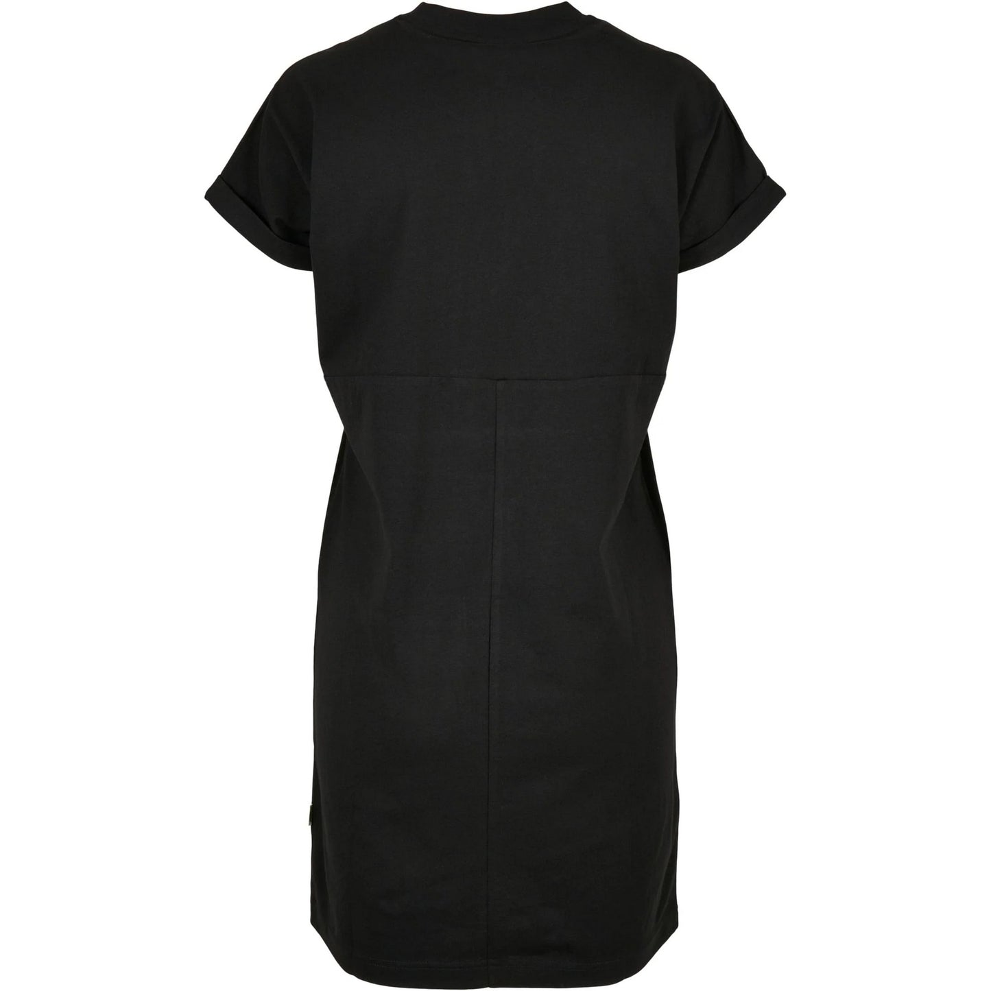 Black - Back - Urban Classics Womens-Ladies Organic Cotton Cut-On T-Shirt Dress