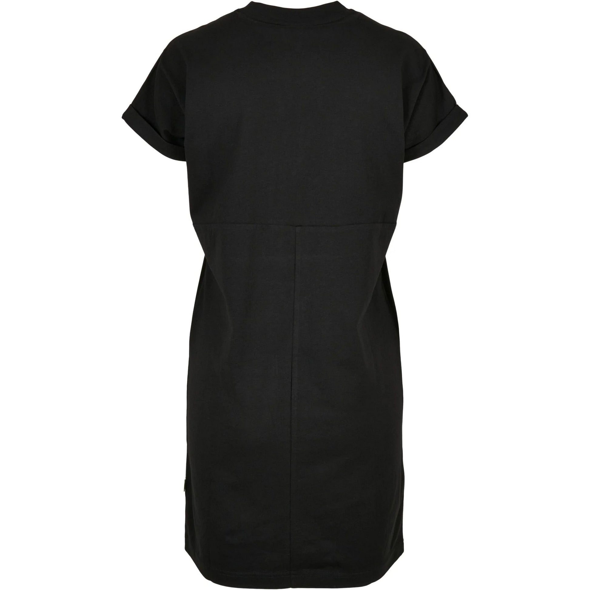 Black - Back - Urban Classics Womens-Ladies Organic Cotton Cut-On T-Shirt Dress