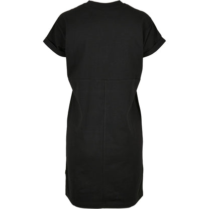 Black - Back - Urban Classics Womens-Ladies Organic Cotton Cut-On T-Shirt Dress