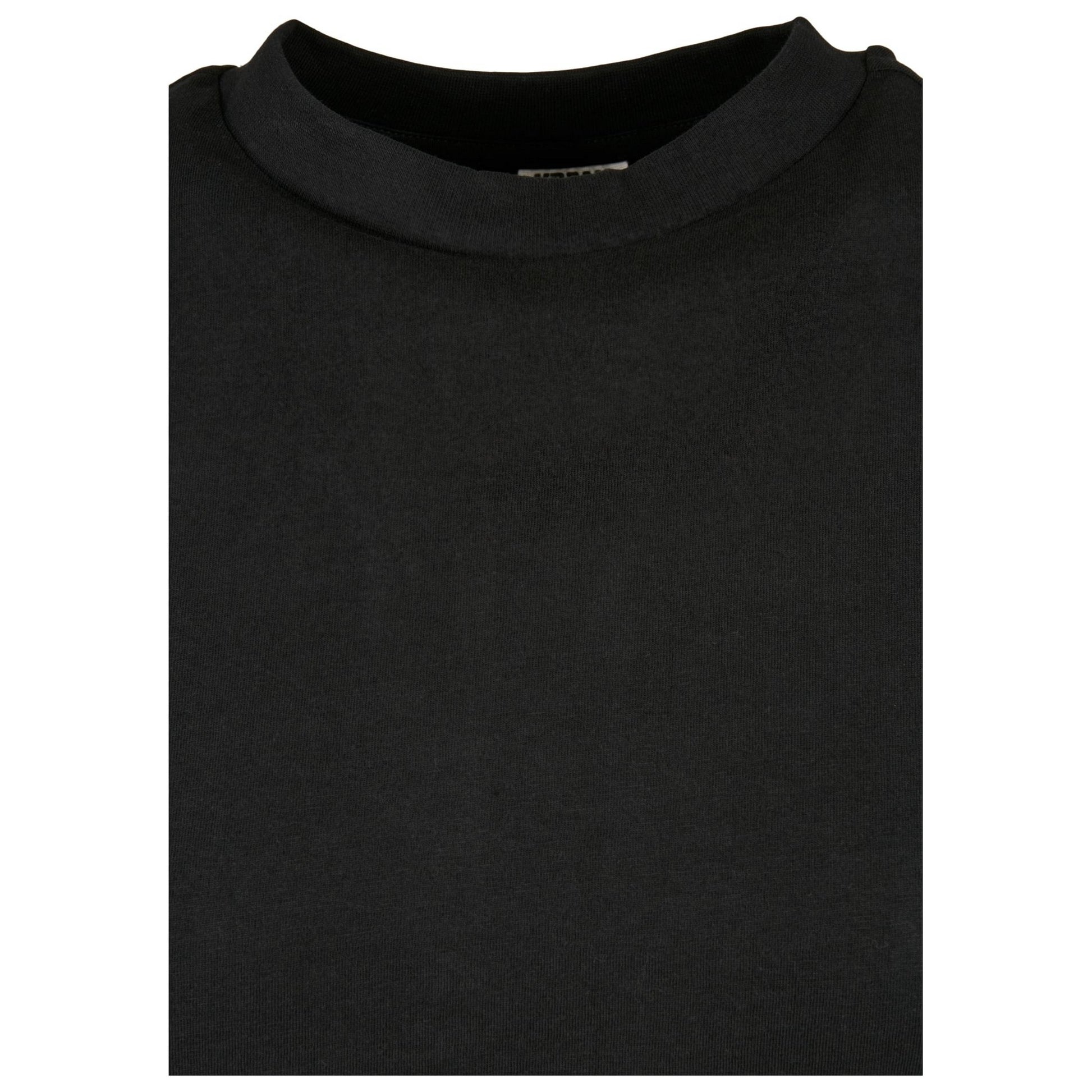 Black - Side - Urban Classics Womens-Ladies Organic Cotton Cut-On T-Shirt Dress