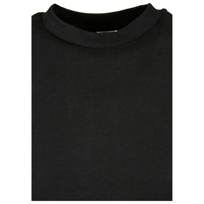 Black - Side - Urban Classics Womens-Ladies Organic Cotton Cut-On T-Shirt Dress