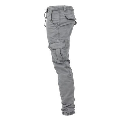 Dark Grey - Side - Urban Classics Mens Plain Cargo Trousers
