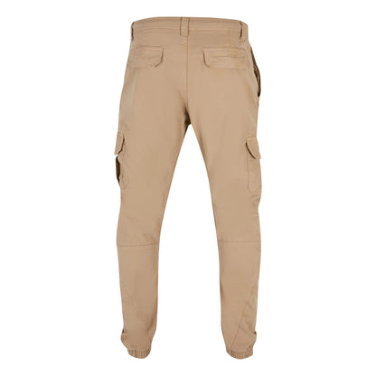 Union Beige - Back - Urban Classics Mens Plain Cargo Trousers