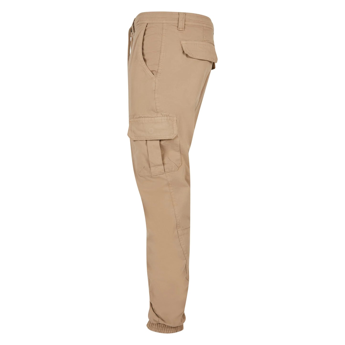 Union Beige - Side - Urban Classics Mens Plain Cargo Trousers