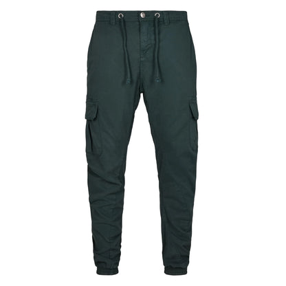 Bottle Green - Front - Urban Classics Mens Plain Cargo Trousers
