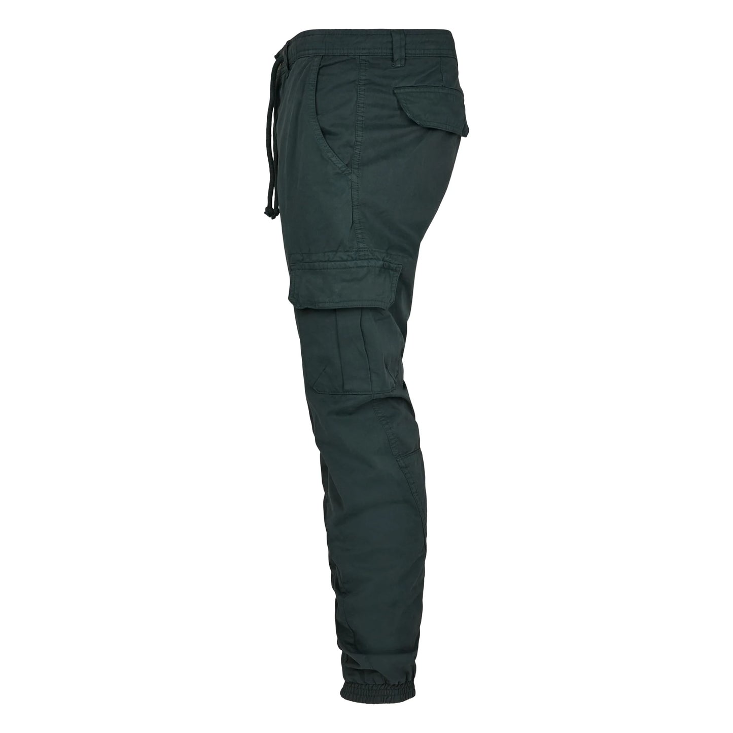Bottle Green - Side - Urban Classics Mens Plain Cargo Trousers