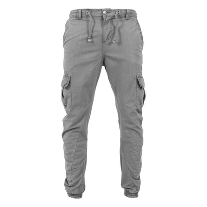 Dark Grey - Front - Urban Classics Mens Plain Cargo Trousers