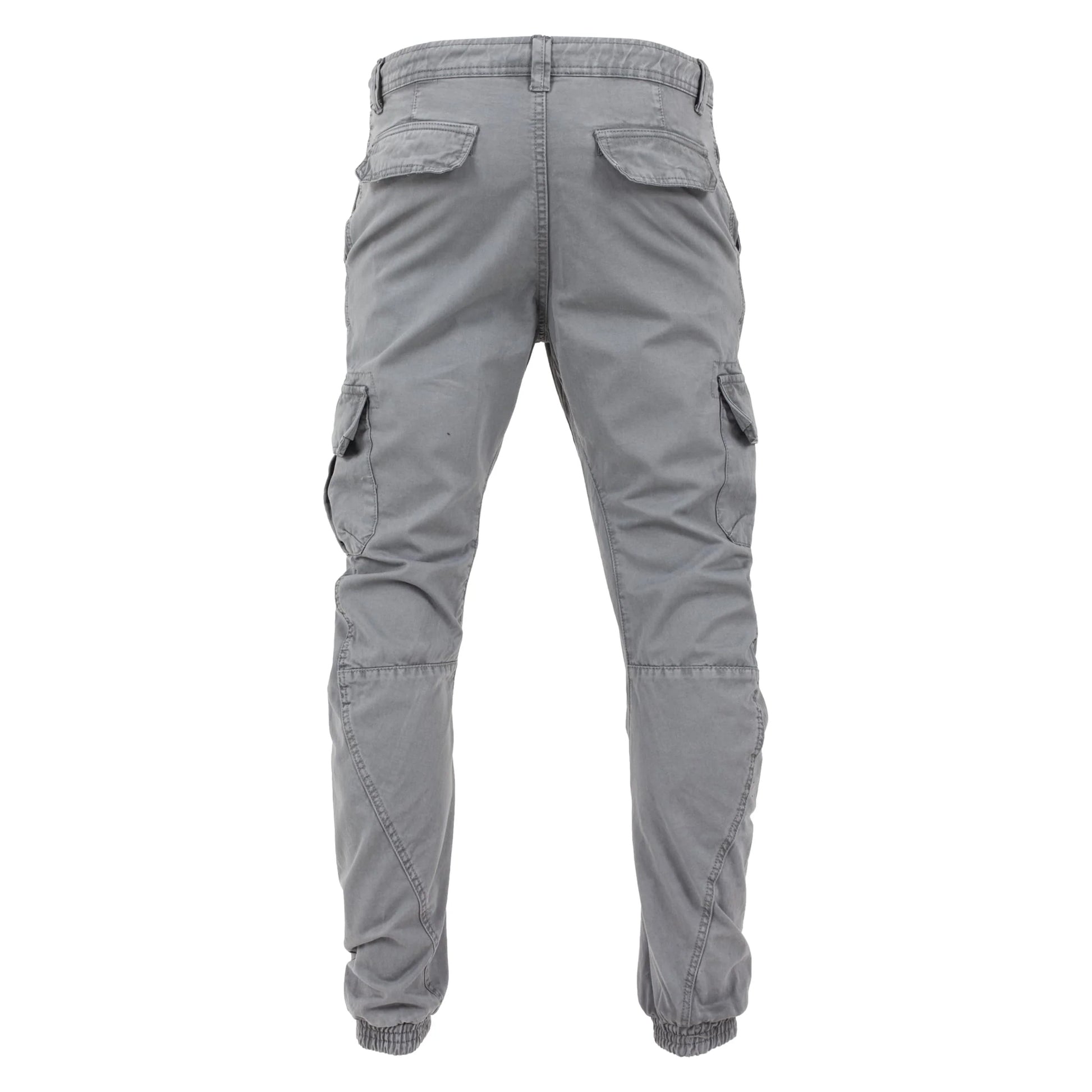 Dark Grey - Back - Urban Classics Mens Plain Cargo Trousers