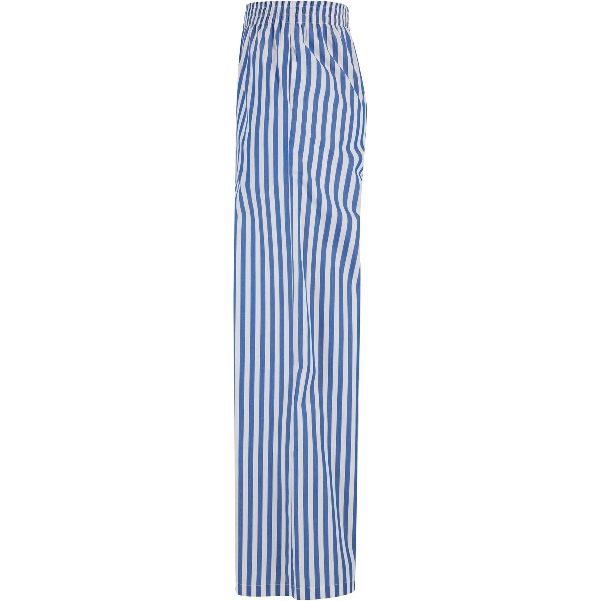 White-Blue - Side - Urban Classics Womens-Ladies Striped Loose Trousers