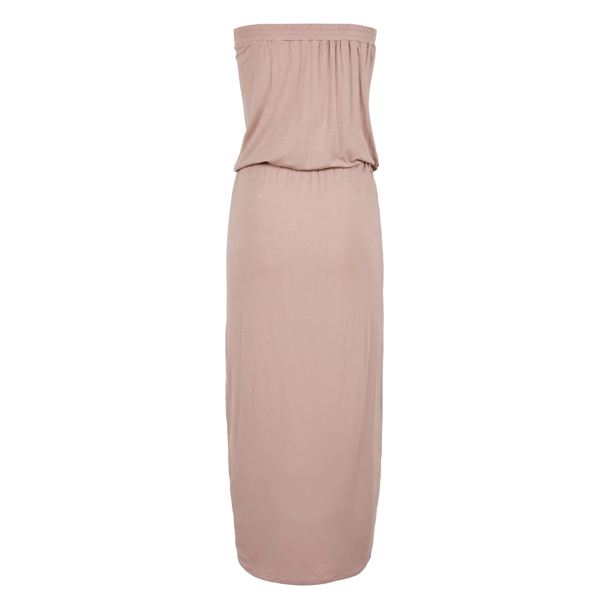Dusk Rose - Back - Urban Classics Womens-Ladies Viscose Bandeau Dress