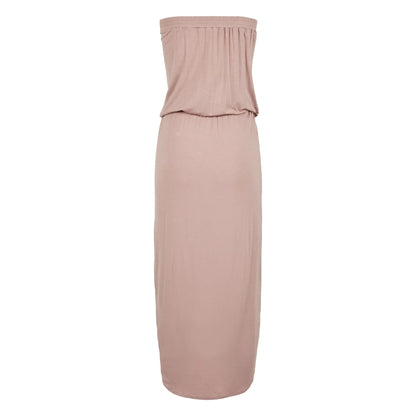 Dusk Rose - Back - Urban Classics Womens-Ladies Viscose Bandeau Dress