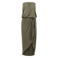 Olive - Front - Urban Classics Womens-Ladies Viscose Bandeau Dress