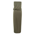 Olive - Back - Urban Classics Womens-Ladies Viscose Bandeau Dress