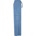 Skyblue Washed - Lifestyle - Urban Classics Womens-Ladies Denim Lightweight Cargo Trousers