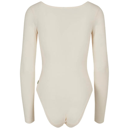 White Sand - Back - Urban Classics Womens-Ladies Organic Long-Sleeved Bodysuit
