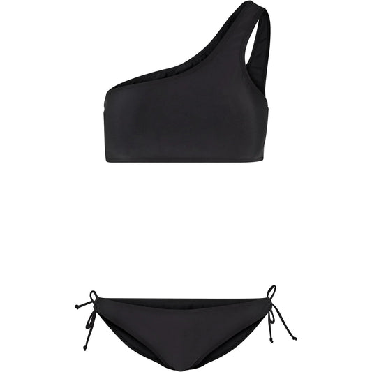 Black - Front - Urban Classics Womens-Ladies Asymmetric Bikini