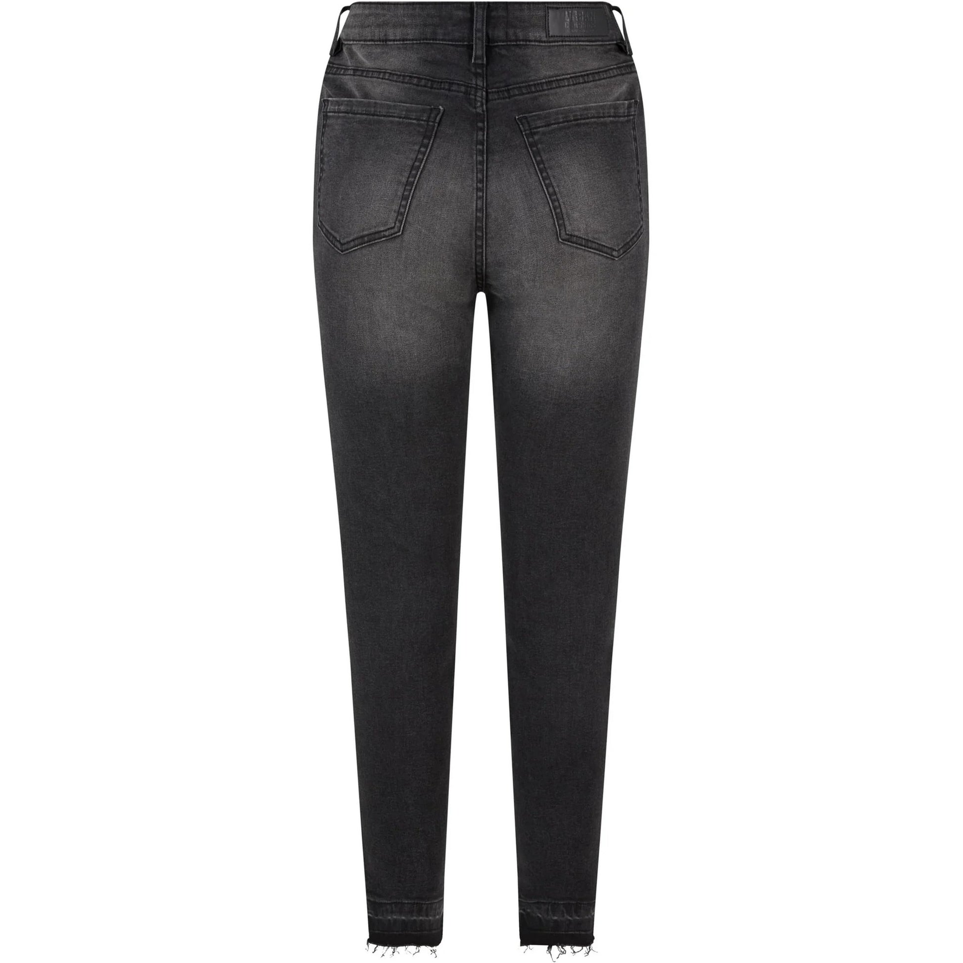 Real Black Washed - Back - Urban Classics Womens-Ladies High Waist Skinny Jeans