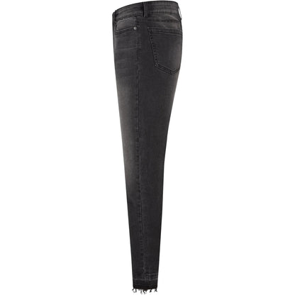 Real Black Washed - Side - Urban Classics Womens-Ladies High Waist Skinny Jeans