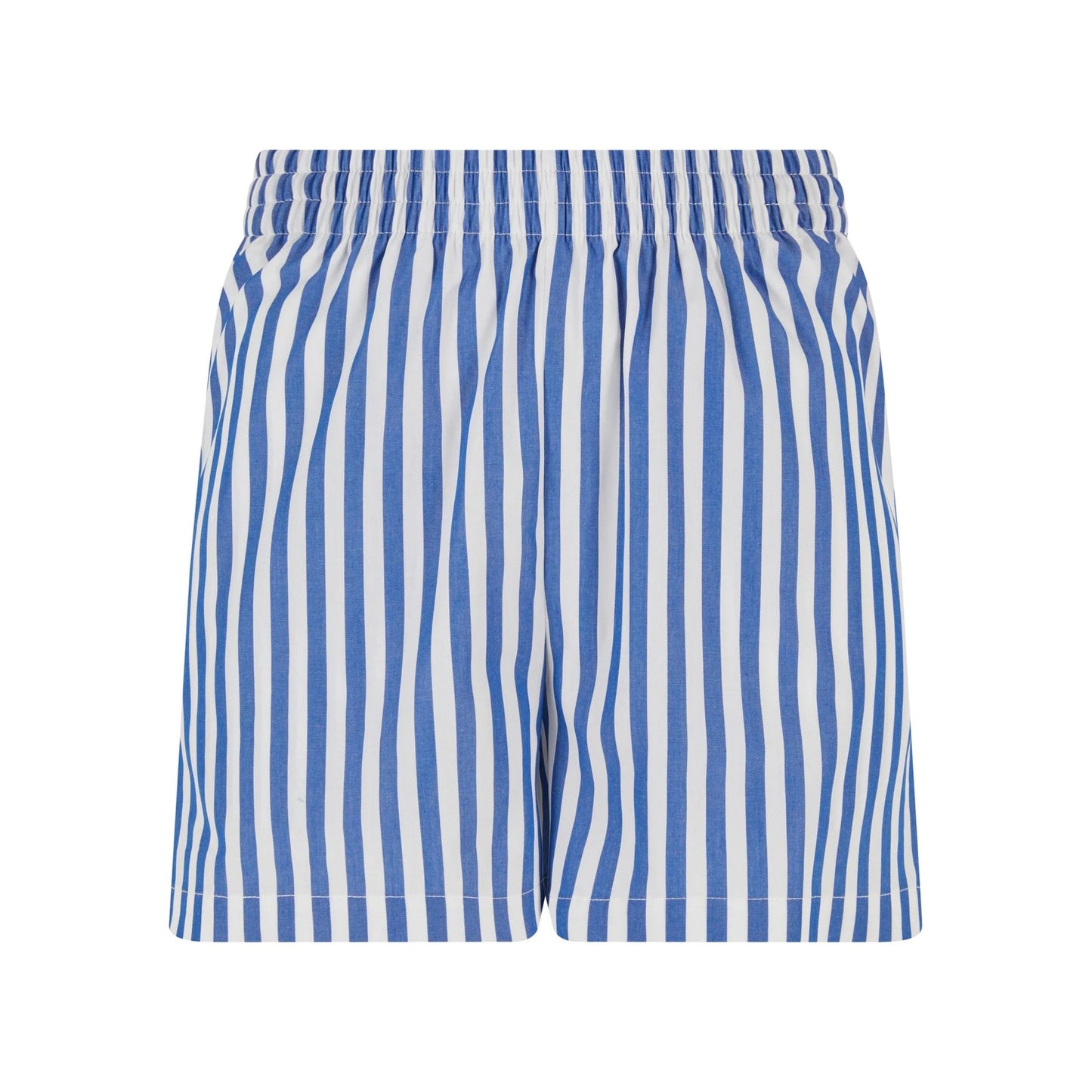 White-Blue - Front - Urban Classics Womens-Ladies Striped Shorts