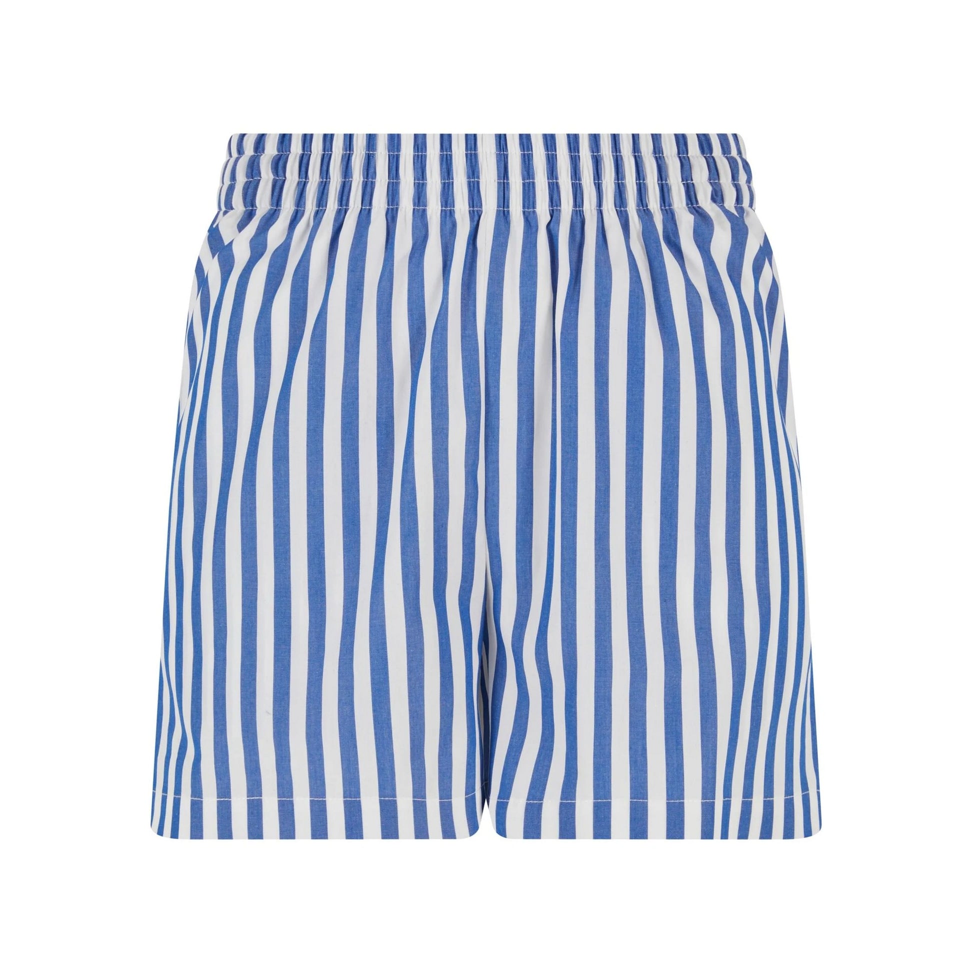 White-Blue - Front - Urban Classics Womens-Ladies Striped Shorts