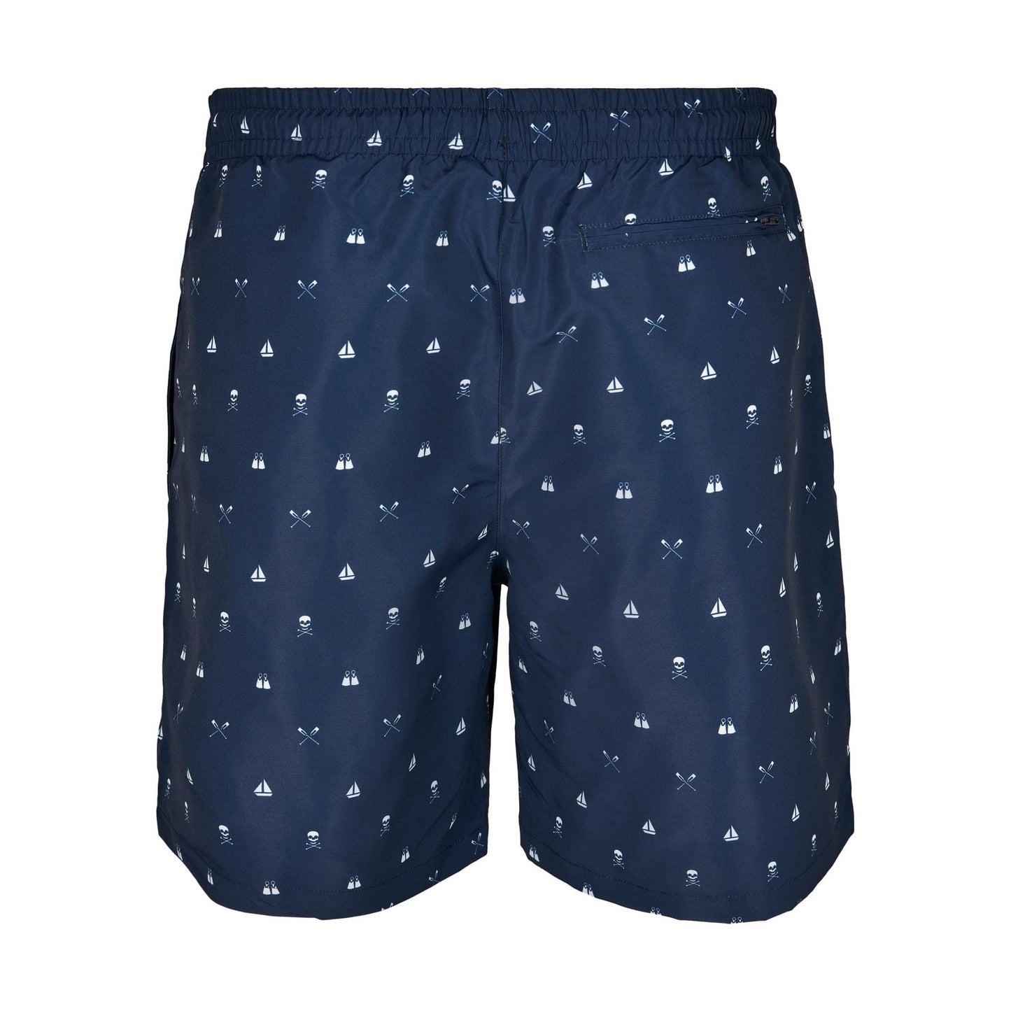 Blue - Back - Urban Classics Mens Patterned Swim Shorts
