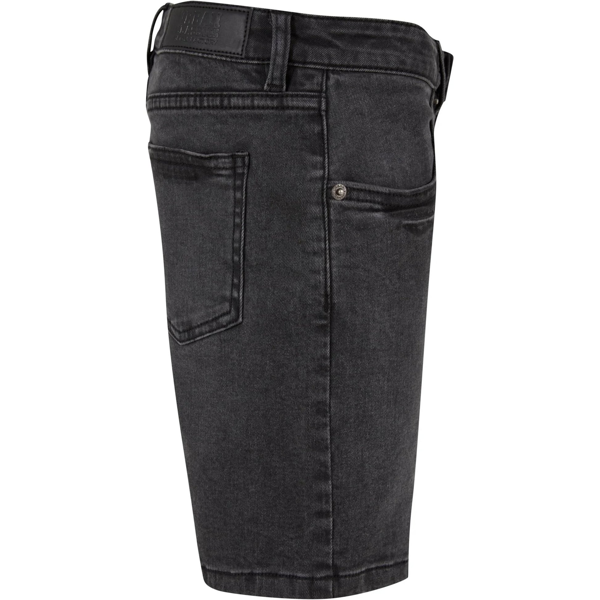Black Wash - Side - Urban Classics Boys Relaxed Fit Jean Shorts