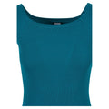 Green Water - Side - Urban Classics Womens-Ladies Ribbed Off Shoulder Dress