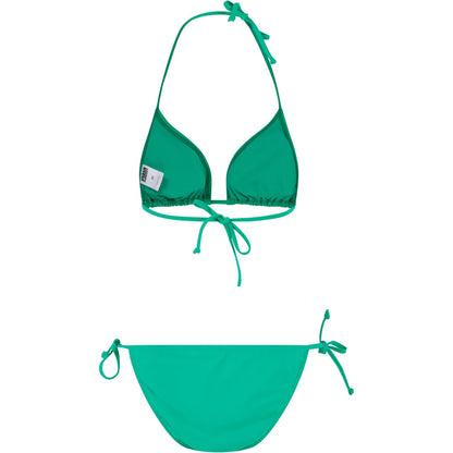 Fern Green - Back - Urban Classics Womens-Ladies Triangle Recycled Bikini