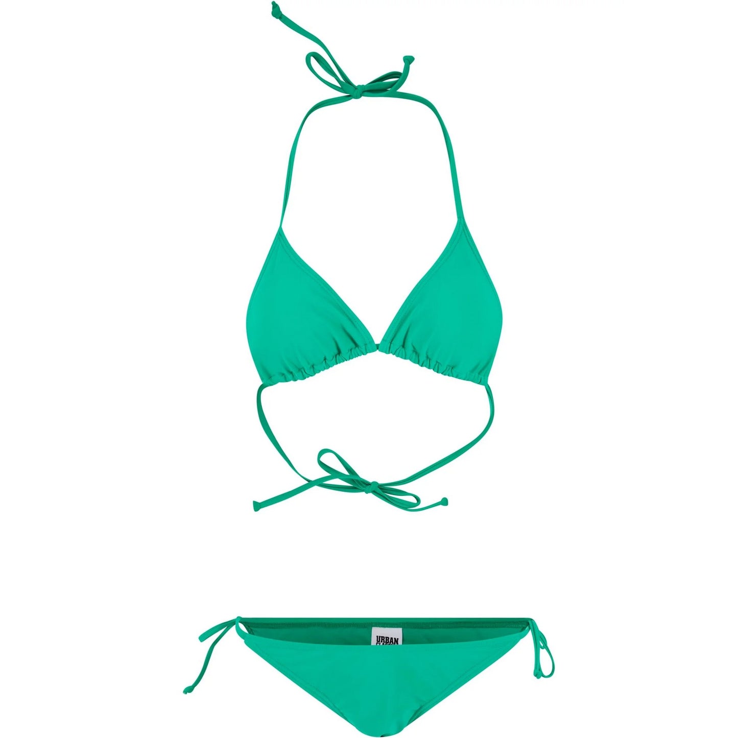 Fern Green - Front - Urban Classics Womens-Ladies Triangle Recycled Bikini