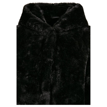 Black - Lifestyle - Urban Classics Girls Teddy Fleece Hooded Coat