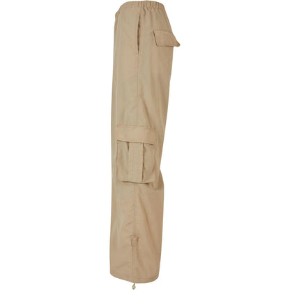 Concrete - Lifestyle - Urban Classics Womens-Ladies Nylon Crinkled Wide Cargo Trousers