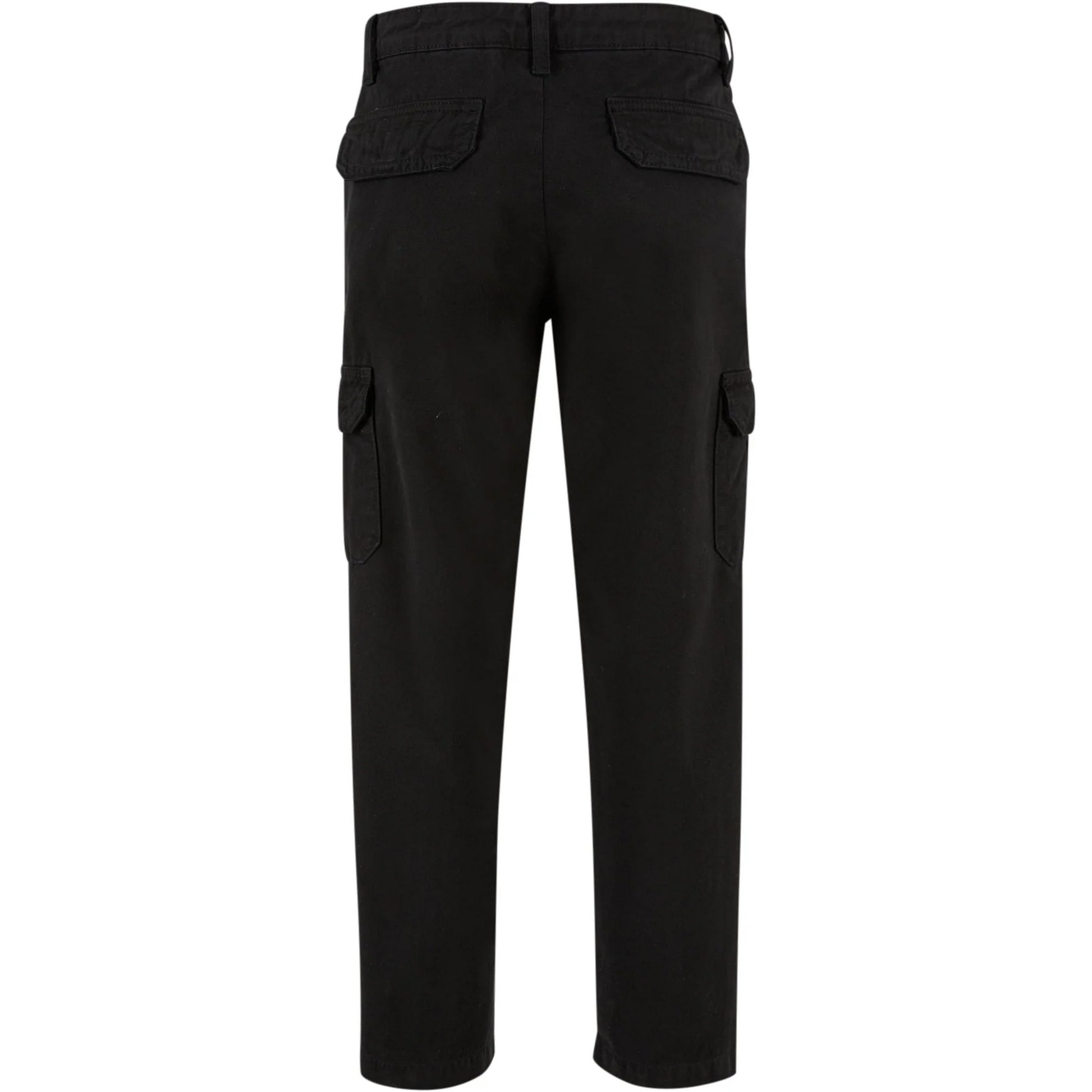 Black - Back - Urban Classics Boys Straight Leg Cargo Trousers