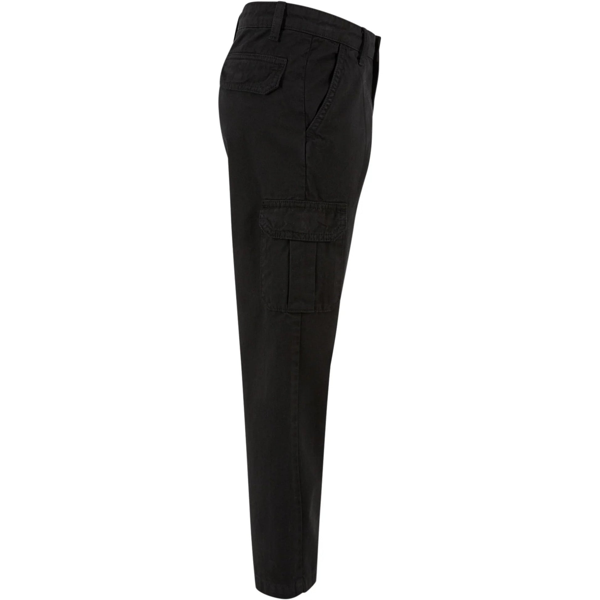 Black - Side - Urban Classics Boys Straight Leg Cargo Trousers