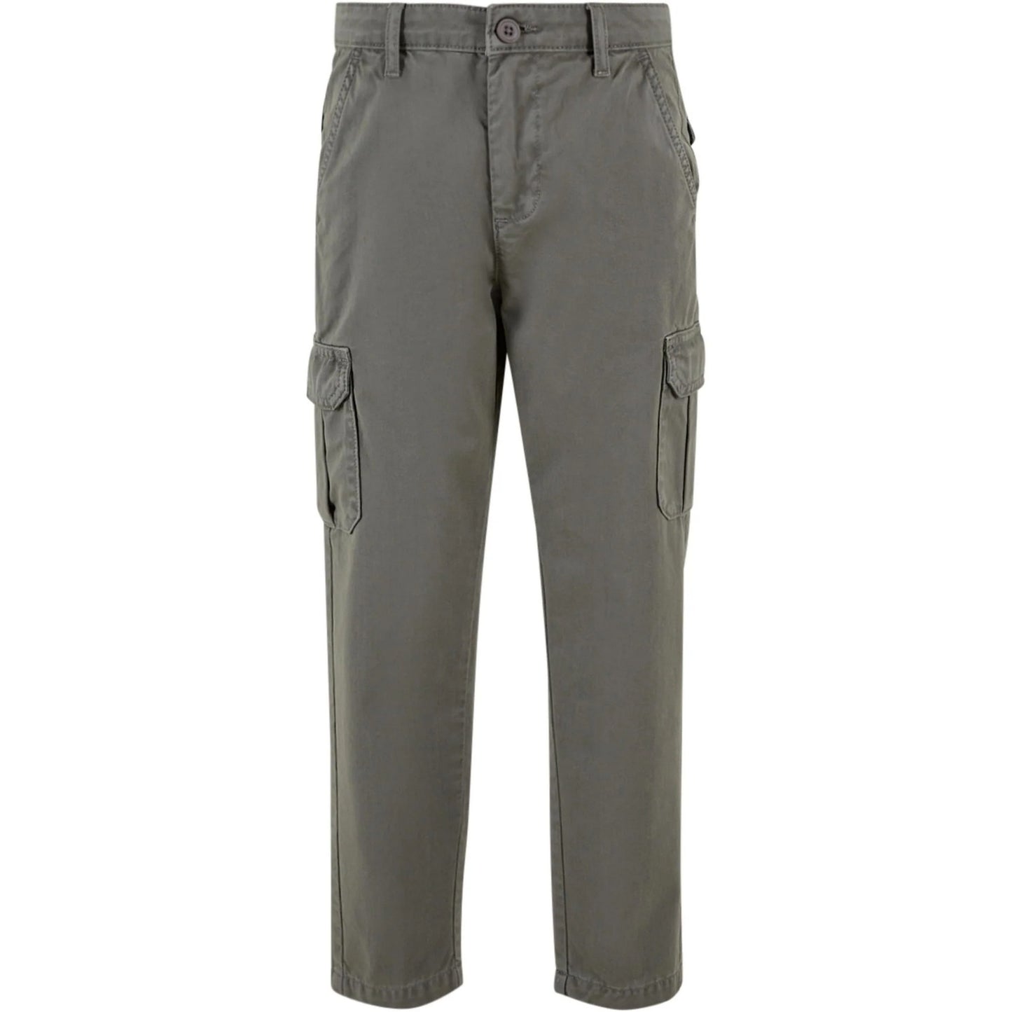Asphalt - Front - Urban Classics Boys Straight Leg Cargo Trousers