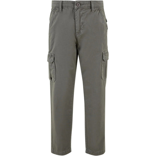 Asphalt - Front - Urban Classics Boys Straight Leg Cargo Trousers