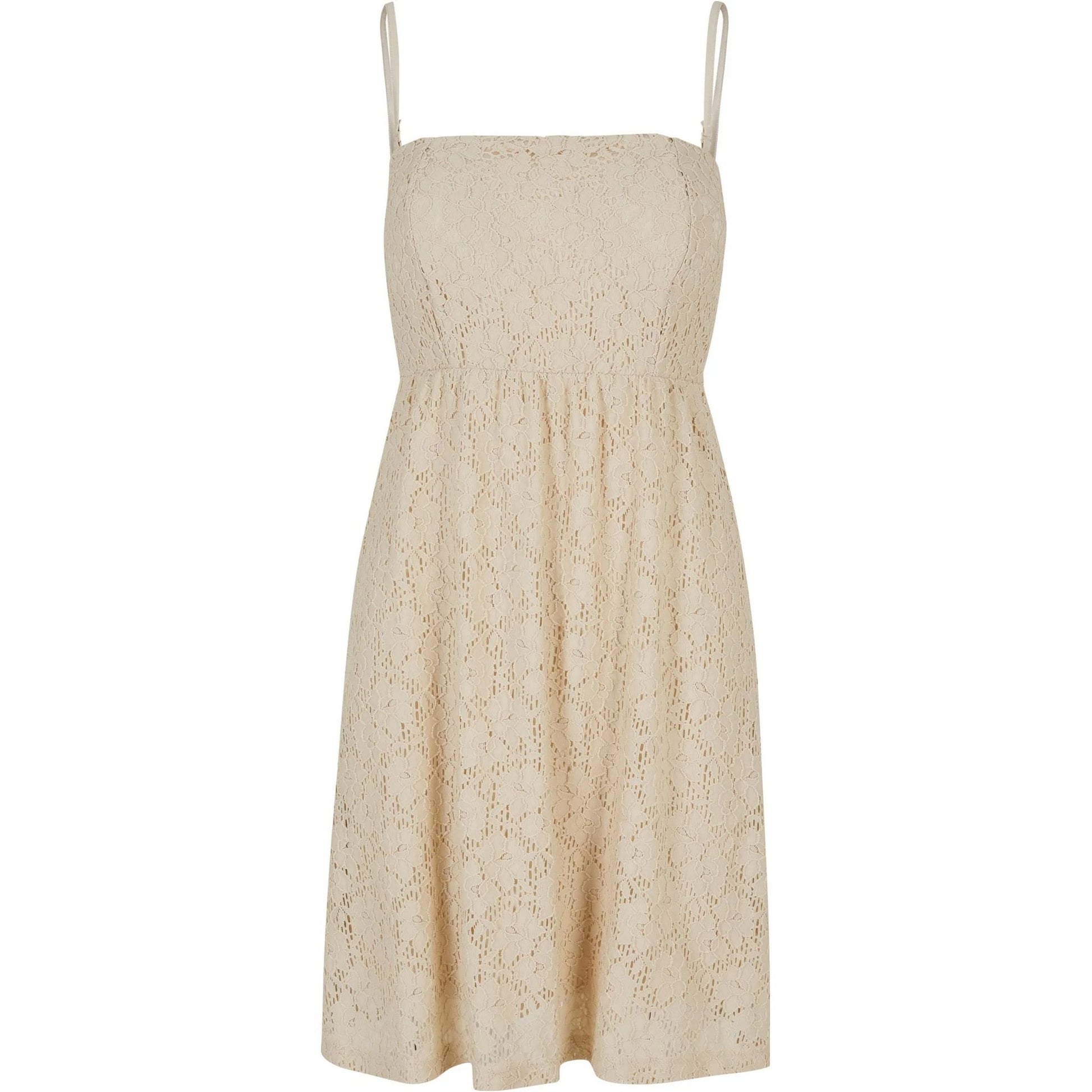 Soft Seagrass - Front - Urban Classics Womens-Ladies Lace Dress