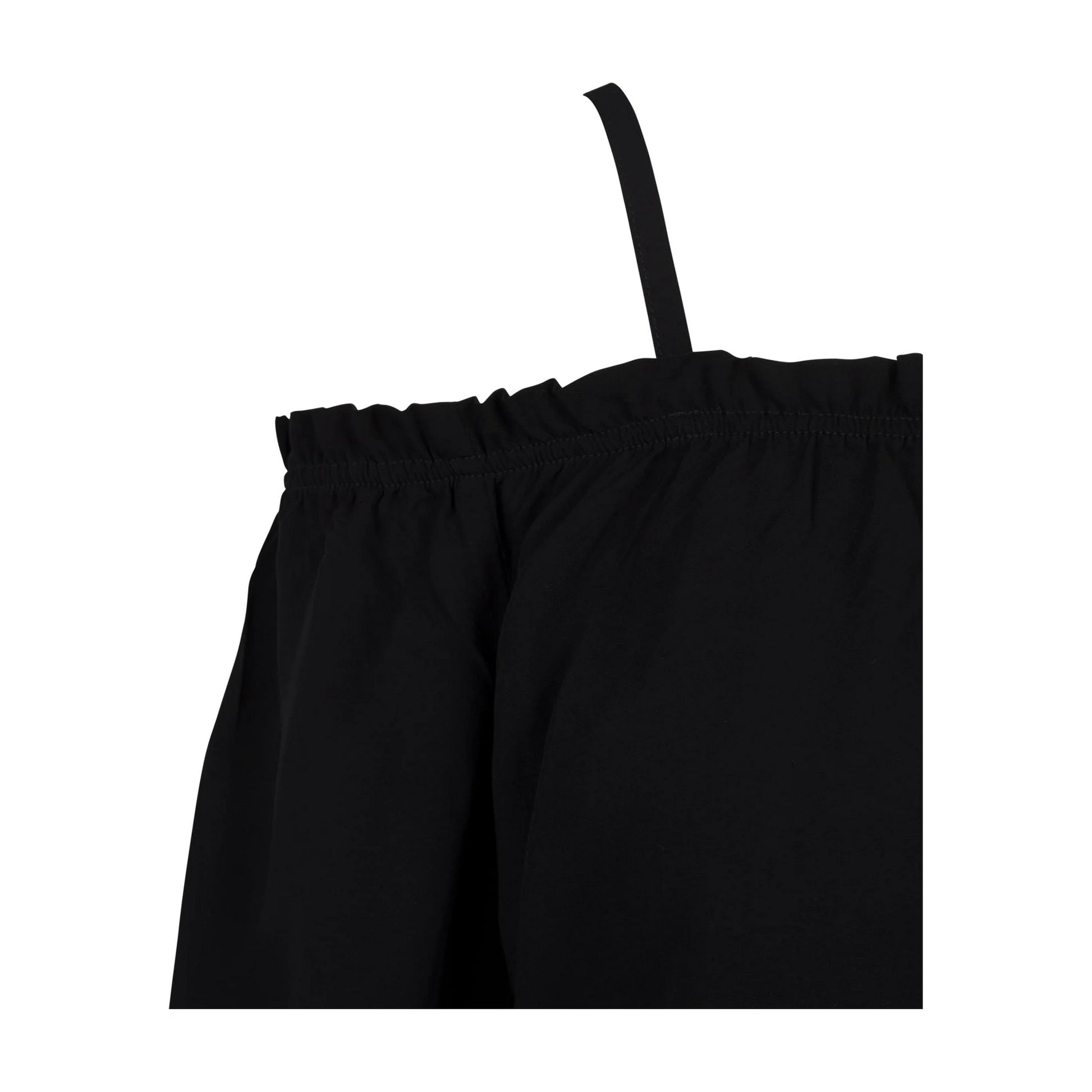 Black - Side - Urban Classics Womens-Ladies Cold Shoulder Long-Sleeved Top