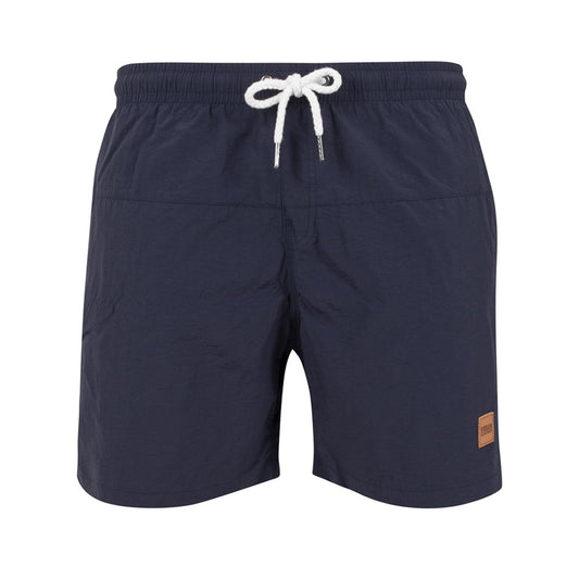 Navy - Front - Urban Classics Mens Block Swim Shorts