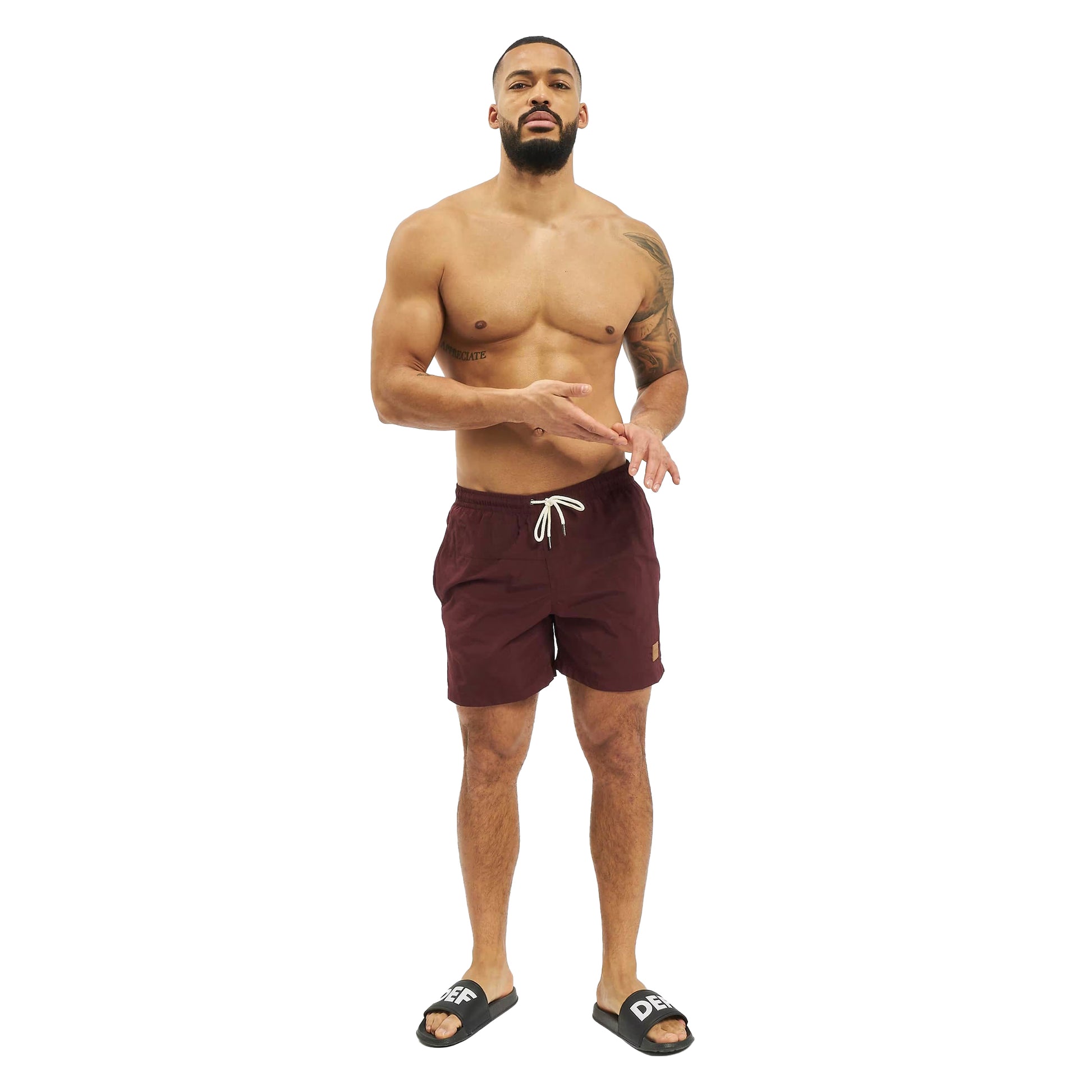 Cherry - Lifestyle - Urban Classics Mens Block Swim Shorts
