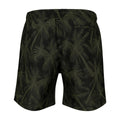 Olive - Back - Urban Classics Mens Palm Swim Shorts