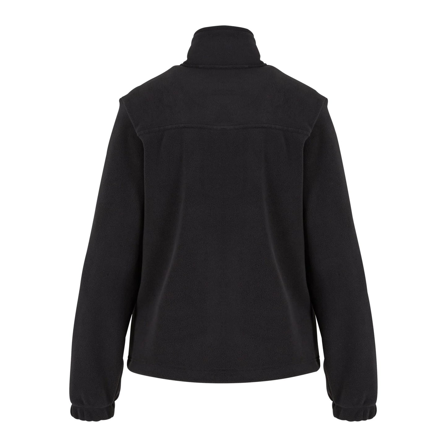 Black - Back - Urban Classics Womens-Ladies Plain Polar Fleece Double Layer Jacket