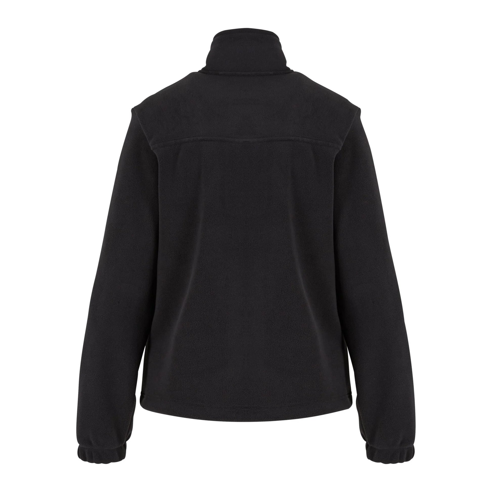 Black - Back - Urban Classics Womens-Ladies Plain Polar Fleece Double Layer Jacket