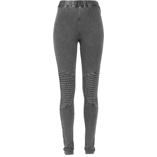 Dark Grey - Front - Urban Classics Womens-Ladies Jersey Denim Look Leggings