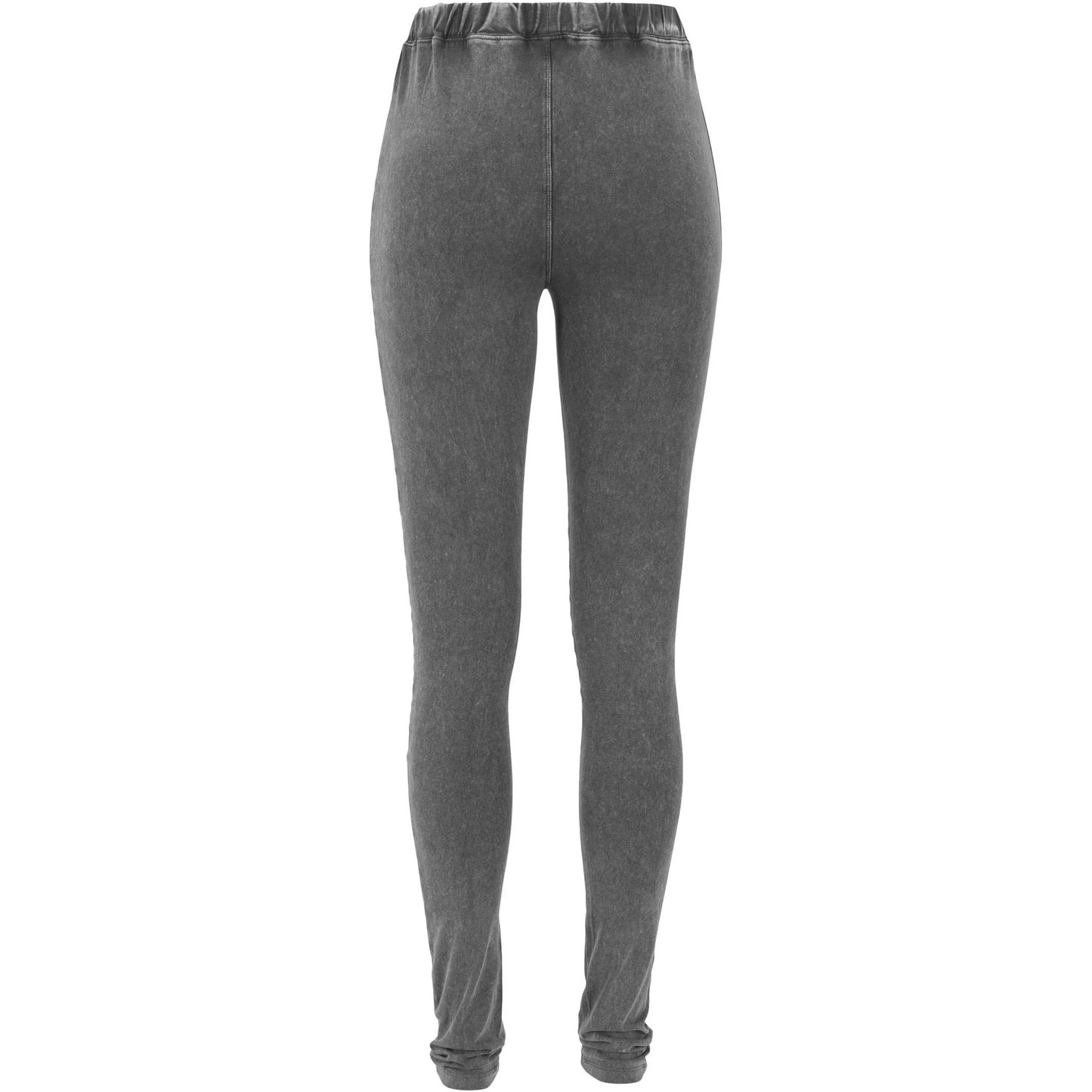 Dark Grey - Back - Urban Classics Womens-Ladies Jersey Denim Look Leggings