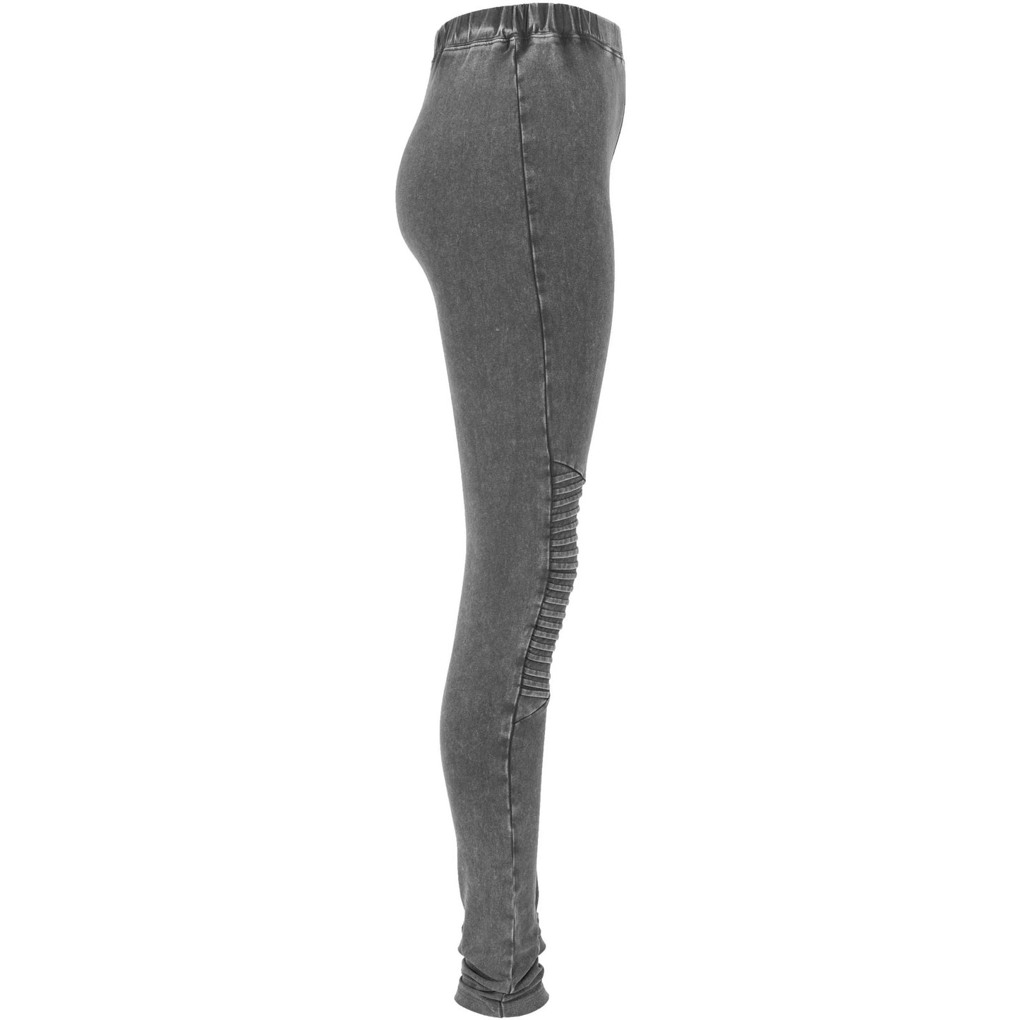 Dark Grey - Side - Urban Classics Womens-Ladies Jersey Denim Look Leggings